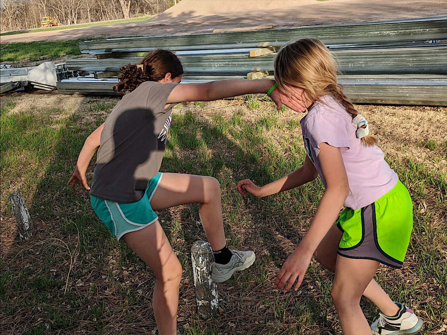 Josie tripped and caught Tea with a karate chop! Josie tripped and caught Tea with a karate chop!