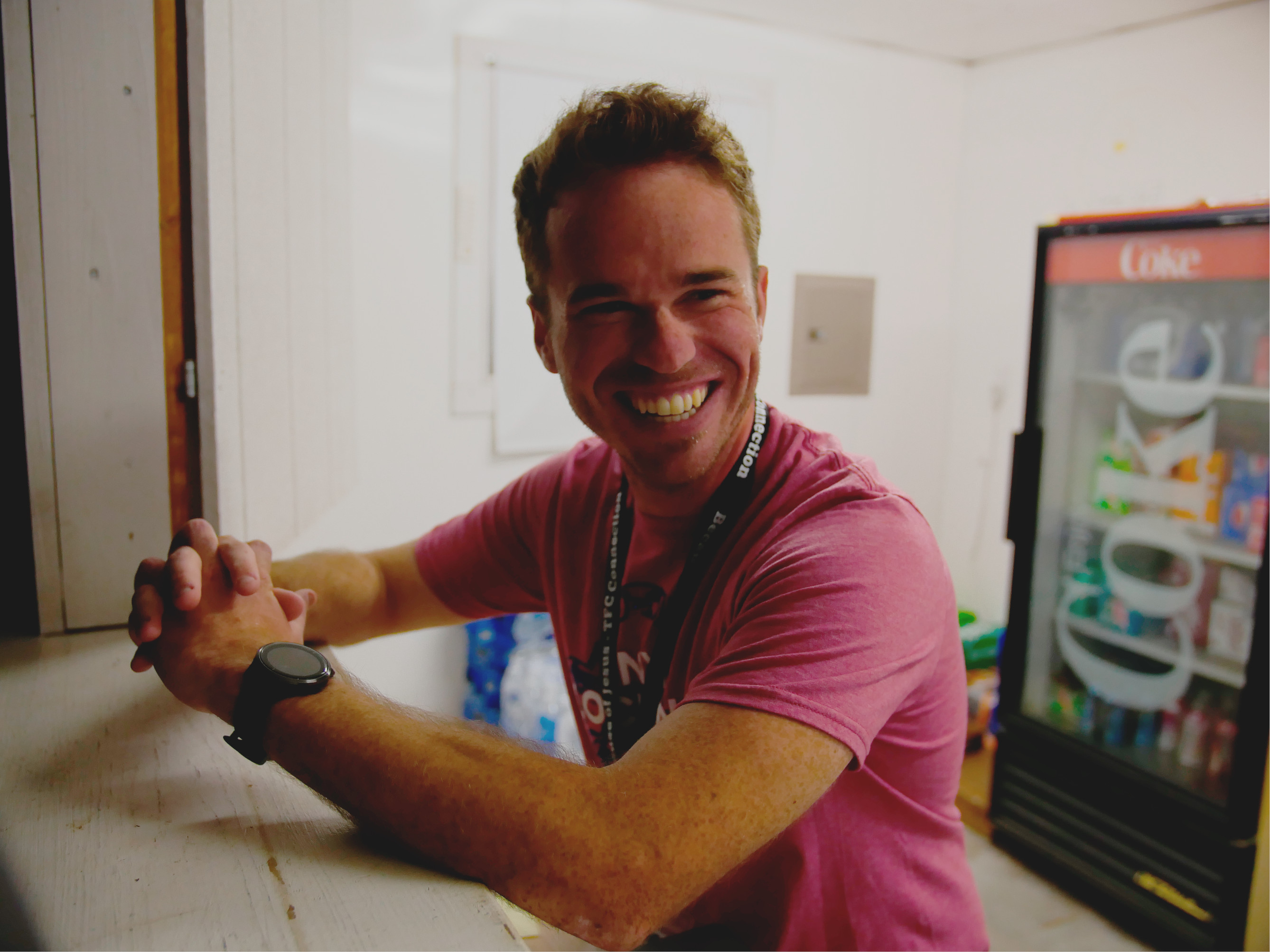 An alumni volunteering at Camp alumni